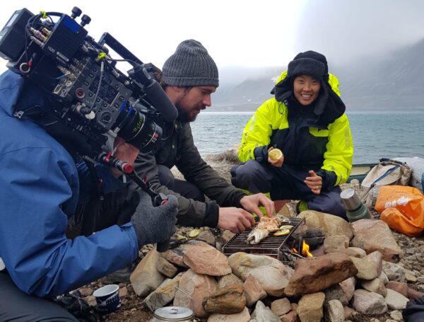 National Geographic filming Isfjord Radio